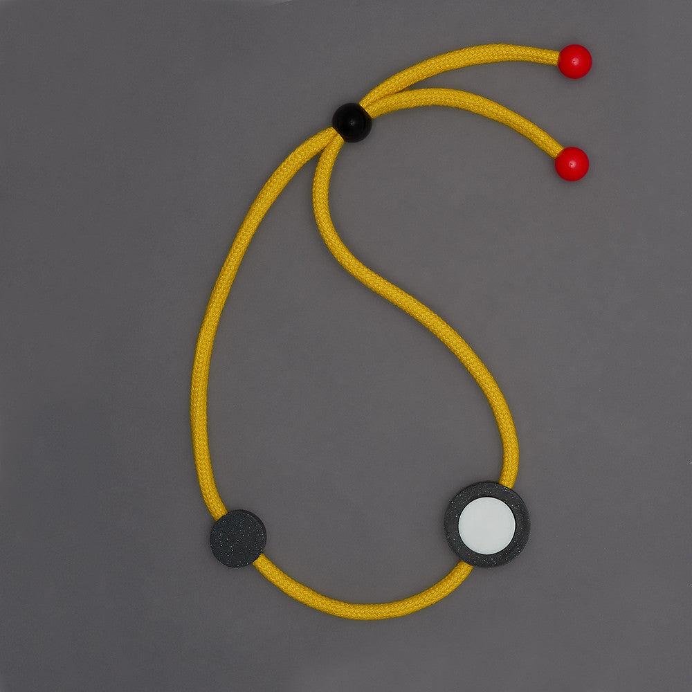 Frank necklace is part of our collection of accessories inspired by Harry Beck's famous London Underground Tube Map.  A bold, statement necklace.
